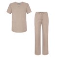 thumbnail image 1 of Adar Universal Unisex Scrub Set - Unisex V-Neck Scrub Top & Tapered Drawstring Scrub Pants, 1 of 7