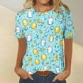 thumbnail image 2 of VBTAPA Happy Easter Shirts for Women Funny Cute Bunny Shirt 2025 Easter Tshirt Rabbit Graphic T Shirts Trendy Casual Short Sleeve Tops Big Sales Today Multicolor XXXXXL, 2 of 6