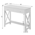 thumbnail image 4 of Convenience Concepts Oxford 30 inches Tall 1 Drawer 36-inch Desk, White, All Ages, 4 of 6