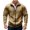 Khaki, variant on XIAONU Mens Sweatshirts Zipper Front Color Blocked Sleeveless Hoodless Jacket Long Sleeved Slim Fit Polo Collar Trendy Hoodless Sweatshirt