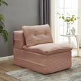 thumbnail image 6 of New Multi Functional Sectional Sofa Bed with Independent Chaise Lounge and Functional Blanket,Plush Corduroy Sofa Couch,Convertible Sofa Bed,80" King Size Bed,Deep Seat Fluffy Sofa,Pink, 6 of 9
