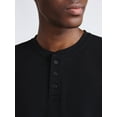thumbnail image 4 of Free Assembly Men's Cotton Henley Shirt with Short Sleeves, Sizes XS-3XL, 4 of 5