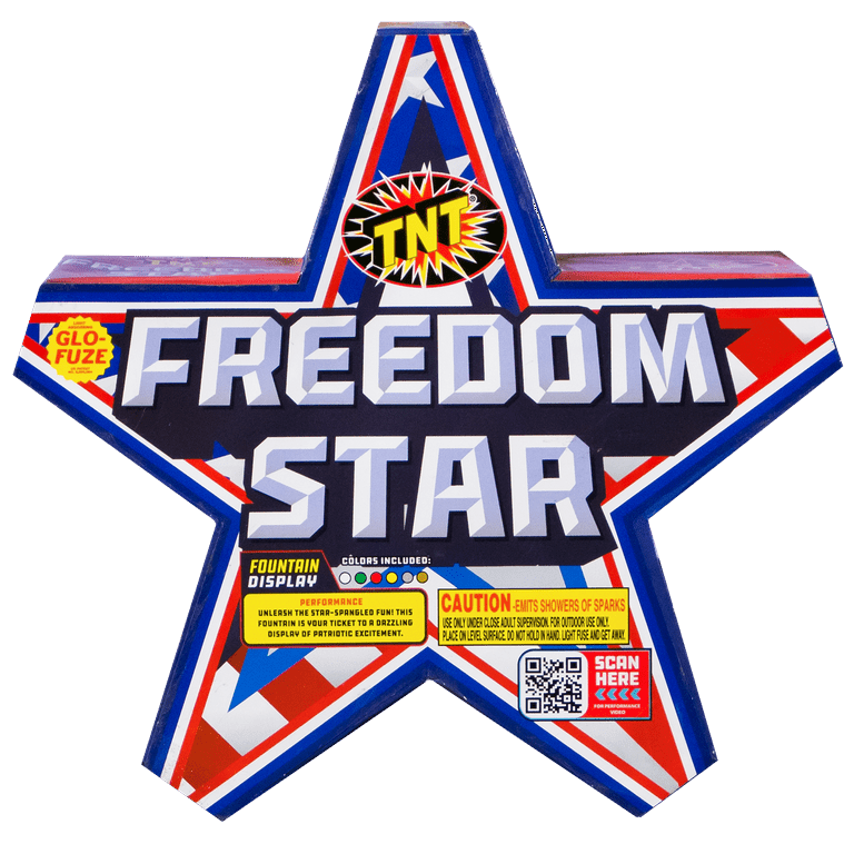 TNT Fireworks, Freedom Star, Multicolor Ground Based Fountain