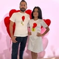 thumbnail image 3 of Duo Parejas De Corazon Llave y Candado Playera y Vestido 14 De Febrero San Valentin Color Blanco Talla Chica Marca Emil SaEs, 3 of 4