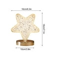 thumbnail image 2 of PENGXIANG Moon Shape Table Lamp Romantic Star Shape Led Crescent Light For Bedside Desktop Nightstand Decor, 2 of 14