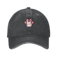 thumbnail image 1 of ZICANCN Cute Pet Dog Paw Adjustable Baseball Cap Women , Hats for Men Adult Washed Cotton Denim Baseball Caps Fashion Black, 1 of 8