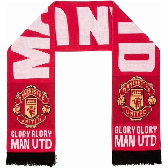 Manchester United Glory Glory Fringe Scarf by Manchester United, by  Red, 1