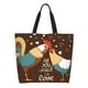 thumbnail image 1 of Balery Rooster And Chicken Bolsa Tote Estilo Estético con Cremalleras, Bolsa de Hombro, Bolsa de Compras Grande y Plegable, 1 of 8