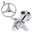 thumbnail image 4 of Steering Wheel Knob, Chrome Plating Stainless Steel Steering Wheel Power Ball Aid Universal 70108 Driving Helper For UTVs Club Cars, 4 of 8