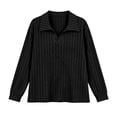 thumbnail image 6 of GUACER Womens Plus Size V-Neck Long Sleeve Tops Collared Ribbed Knit Loose Pullover Sweaters Soft Casual Fall Winter Blouses, 6 of 6