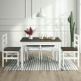 thumbnail image 4 of GVN 5 Pieces Solid Wood Compact Kitchen Dining Set-Walnut, 4 of 13