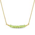 thumbnail image 1 of Miabella Collier de Perles Péridot 4 mm en Argent Plaqué Jaune, 1 of 4