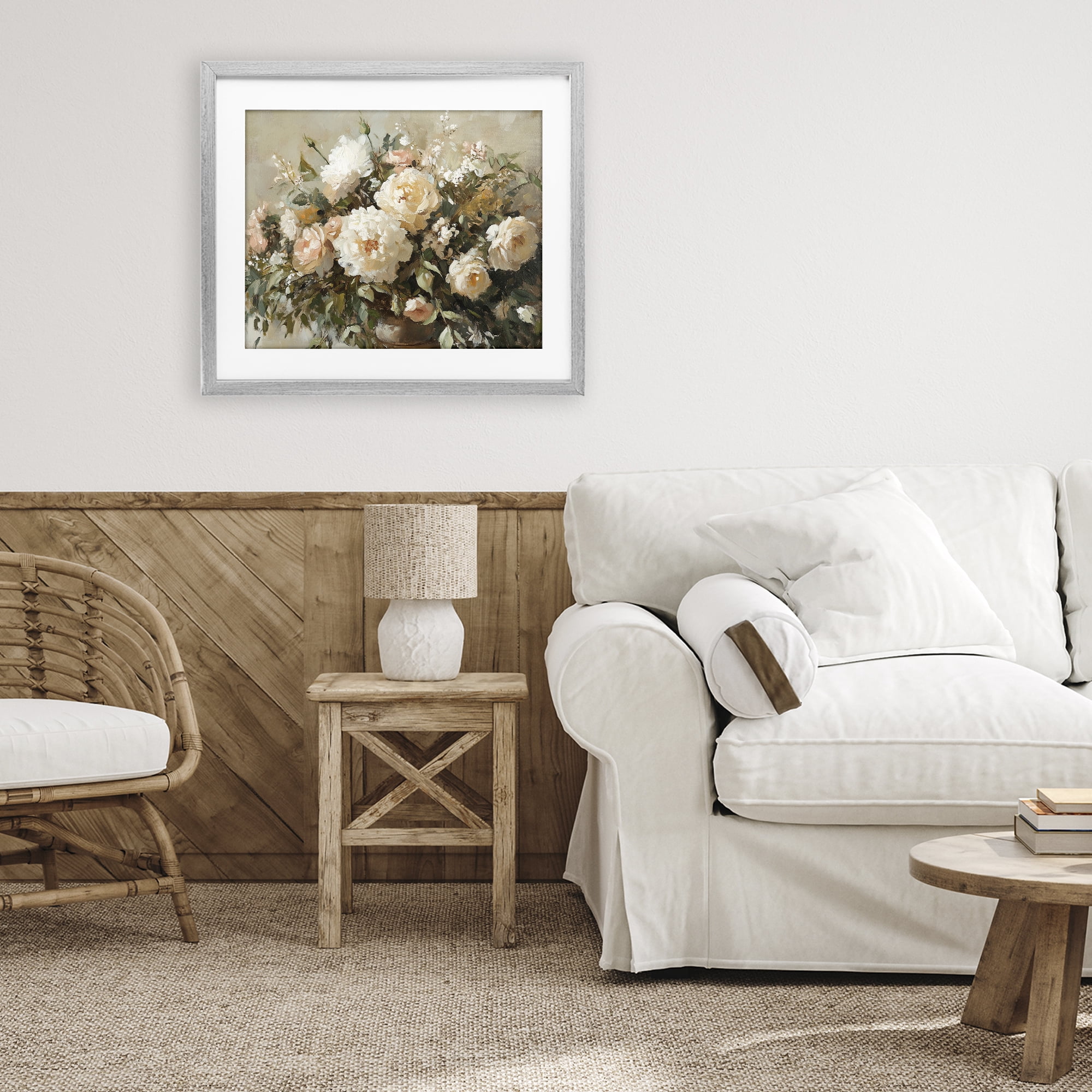 Stupell Industries Secret Garden Arrangement Gray Framed Print Under Glass, design by Heidi Kuntz