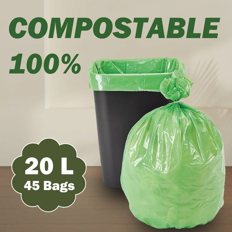JENCENBIO Compostable Trash Bags Gallon 20L Extra Thick Mil