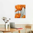thumbnail image 3 of JEUXUS  Orange Flower Canvas Wall Art Tulip Flower Painting Prints Modern Floral Decor for Home Bedroom Ready to Hang, 3 of 5