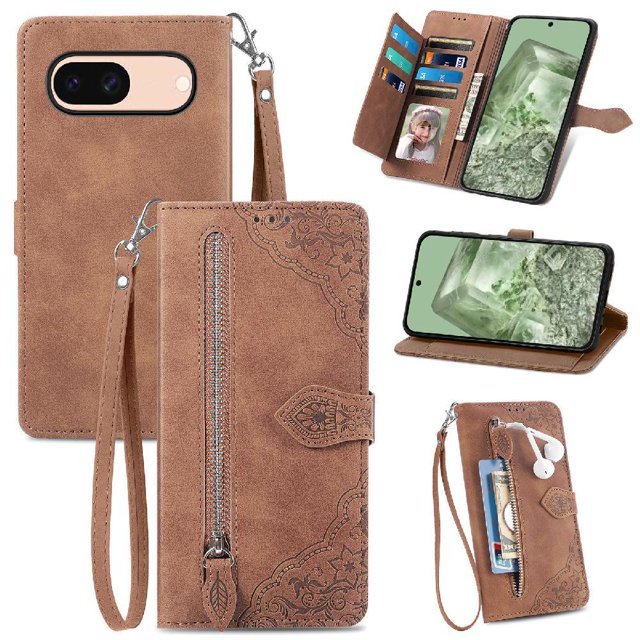 Funda billetera anti-golpes para GANGXUN Google Pixel 8A , ideal para día a día y trabajo
