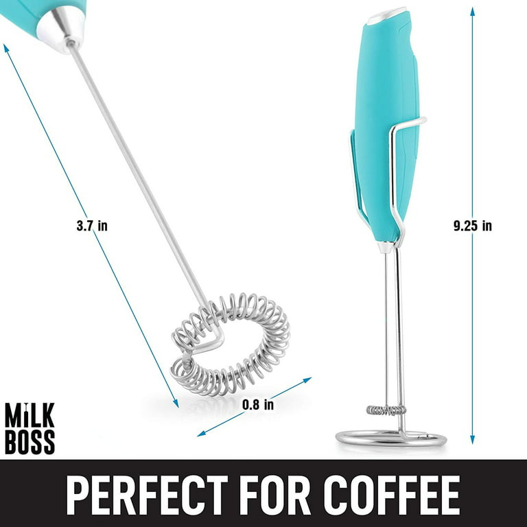 Milk Boss Milk Frother with Holster Stand - Teal