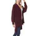 thumbnail image 3 of KOGMO Womens Casual Loose Fit Open Front High Low Chenille Sweater Cardigan, 3 of 4
