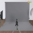 thumbnail image 3 of Easy-Going 10Wx20L ft Gray Background Muslin Backdrop,Photo Studio,Collapsible High Density Screen for Video, 3 of 5