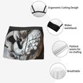 thumbnail image 3 of Disketp Elegant Swans Black Background Men's Boxer Briefs,Soft and Breathable Cotton Underwear with ComfortFlex Waistband-Small, 3 of 5