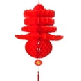 thumbnail image 1 of Spring Festival Lantern Paper 2PCS Foldable Red Lantern Hanging Lantern for Home, 1 of 10