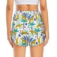 thumbnail image 4 of Uemuo Summer Leopard Pattern Women's Athletic Shorts High Waisted Running Shorts with Liner Pockets Gym Elastic Workout Shorts-Small, 4 of 9