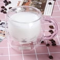 thumbnail image 3 of Coofit Glass Mug Double Layer Cat Bird Universal Coffee Mug Tea Mug Drinking Mug, 3 of 7
