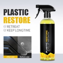 Openpig Car Plastic Restorer, Car Exterior and Interior Plastic Repair Spray, Restores Faded and Dull Plastic, Rubber, Vinyl Back to Black and Add Durability & UV Protection for Cars