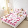 thumbnail image 4 of Feelyou Cute Gingerbread Man Full Size Sheets, Cartoon Christmas Bed Sheets, Teens Kids Women Girls Sheet Sets, Breathable Home Decor, 4pcs, 4 of 7