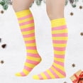 thumbnail image 2 of 10 Pairs Mens Socks Striped Christmas Knee Striped Performance Unisex Ankle Socks,Rose Gold,One Size, 2 of 4