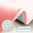 thumbnail image 4 of Nestl Absorbent Memory Foam Bath Mat Bathroom Rug, Pink, 17"x24", 4 of 7