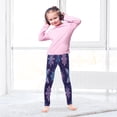 thumbnail image 5 of Girl's Legging Full-Length Colorful Print Tights For Dance Gym Everyday Wear Blue Purple Snowflake, 5 of 8