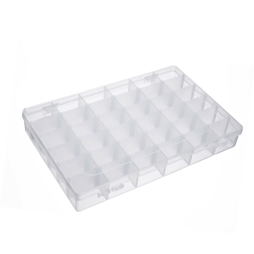 36 Compartments Clear Plastic Storage Box Jewelry-Bead Screw Organizer Container 