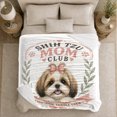 thumbnail image 5 of Shih Tzu Mom Club Watercolor Art Features Cute, Playful Pet Portrait Pattern, Warm Flannel Blanket for Living Room and Bedroom, Dog Moms Mother's Day Gift, Pet Lover Home Decor, 5 of 9