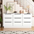 thumbnail image 5 of CQSXDA White 9 Drawer Dresser with Large Space and Deep Drawers for Bedroom and Modern Living Room Décor, 5 of 19