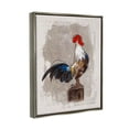 thumbnail image 3 of Stupell Farmhouse Rooster Perched Painting Animals & Insects Painting Gray Floater Framed Art Print Wall Art, 3 of 6