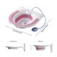 thumbnail image 3 of Bañera de asiento para asiento de inodoro | Lavabo portátil plegable con manguera de descarga | Tazón Ancho Profundo | Se adapta a inodoros alargados redondos estándar | Fácil almacenamiento, 3 of 6