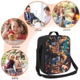 thumbnail image 5 of Rateoe Whimsical Animal Spiral Lunch Bag Reusable Lunch Box with Shoulder Straps for Men Women Insulated Portable Lunchbox for adults Suitable for School Work Picnic, 5 of 7
