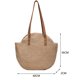 thumbnail image 4 of Bolso de playa de paja para mujer, de hombro informal tejido a mano para vacaciones de verano, 4 of 4