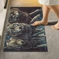 thumbnail image 2 of Dreamtimes Bathroom Rug Mats Three Wolves Walking Print, Bath Mats for Bathroom Non-Slip Super Soft Absorbent Microfiber Bath Rugs, Bathroom Rugs for Bathroom Floor, Tub and Shower, 24"x16", 2 of 4