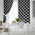thumbnail image 5 of Fsddascl Black Morocco Blackout Curtains for Bedroom/Living Room, Thermal Insulated Kitchen Curtains, Boho Modern Minimalist Abstract Geometric Grommet Darkening Window Treatment Drapes 42"x54"x2, 5 of 8