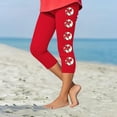 thumbnail image 2 of Fjofpr Kids Leggings 5T Toddler Kids Fashion Baesball Print Summer Leisure Yoga Sports Frenum Cropped Pants Red 5 Years, 2 of 4