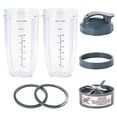 thumbnail image 1 of 7 Pieces Blender Cups & Blade Replacement Set 32oz Huge Cup Compatible For 600w/900w Blender, 1 of 5