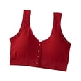 thumbnail image 2 of Xucatan Full Coverage Sports Bra for Women, Front Button Wirefree Wide Strap Bra for Plus Size, Breathable Seamless Racerback, Lightly Lined Minimizer Gift, 2 of 3