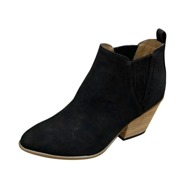 NECHOLOGY Botas Mujer Adulto Femenino Zapatos Botines de mujer Zapatos de mujer, botines de tacón grueso, zapatos informales, suela blanda antideslizante, botas transpirables a la (Black, 7.5)
