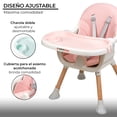 thumbnail image 2 of Silla Alta Bebé Periquera De Comer Ajustable Infantil 4 En 1, 2 of 7