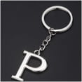 thumbnail image 2 of Keychain Initial Letter Key Chain Silver for Men Women Personalized Alphabet Monogram Keychain for Car Keys, Q, 2 of 4