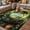 Green, variant on Forest Outdoor Rug for Patio/Deck/Porch, Non-Slip Large Area Rug 4 x 6 Ft, Nature Woodland Spring Scenic Green Trees Flower Indoor Outdoor Rugs Washable Area Rugs, Camping Rug Carpet Runner