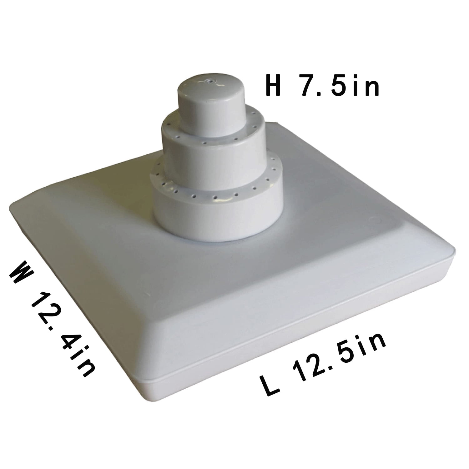 WIKCOVER Floating Outdoor Pool Fountain | Adjustable Height Up to 16' Feet | Decorative Three Tier Grecian Fountain | for Above Ground or Inground Swimming Pools | White
