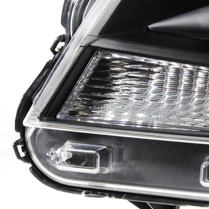 AKKON - For [Black] 2015-2021 Chevy Colorado Frost White LED DRL Dual Square Projector Headlights Pair Set